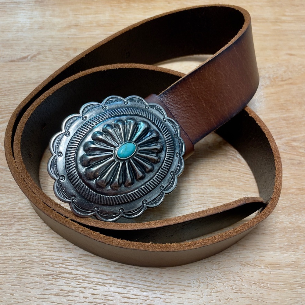 Banana Republic Brown Southwestern Leather Belt